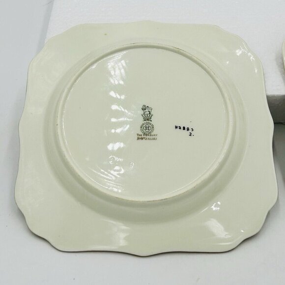 Royal Doulton The Roxbury 7.75" Square Accent Plate England Set of Two - Picture 8 of 9
